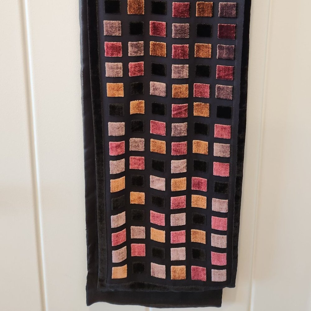 Elegant sheer opera scarf - Silk Black iridescent - Metroplitan Opera